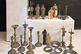 Ensemble d’objets religieux volés dans les années 1960 dans les églises de Seine-et-Marne, de l’Aube, de la Marne et de l’Aisne.