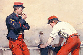 Les soldats au lavoir, Jules Monge (1855-1934), 1893